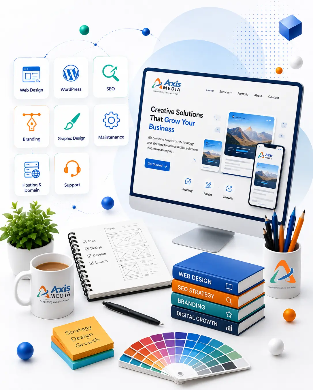 Axis Media digital and creative services for businesses in Shivamogga