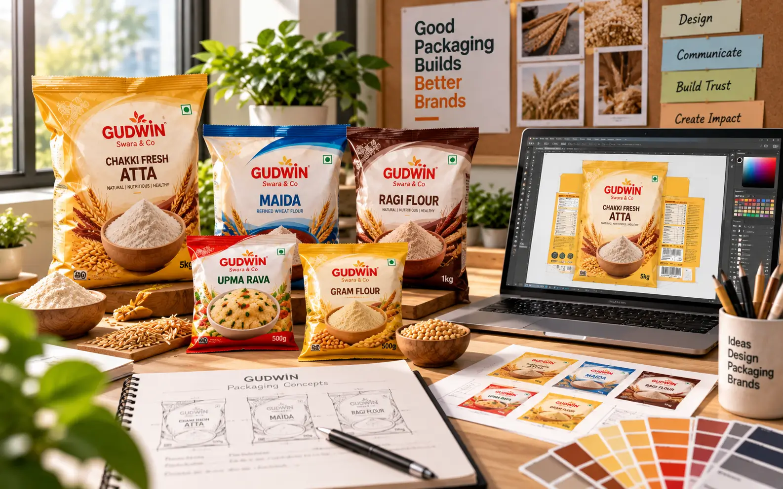 Gudwin Swara & Co packaging designed by Axis Media