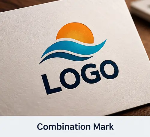 Combination mark logo example combining a symbol with the word LOGO