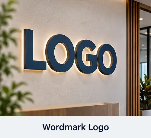Wordmark logo example using the name LOGO